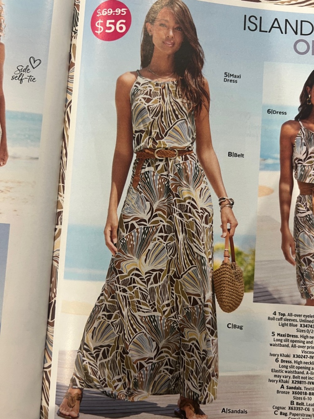 Brand new Lascana maxi!!!  Brown and Tan A-Line Maxi Dress for Resort Wear